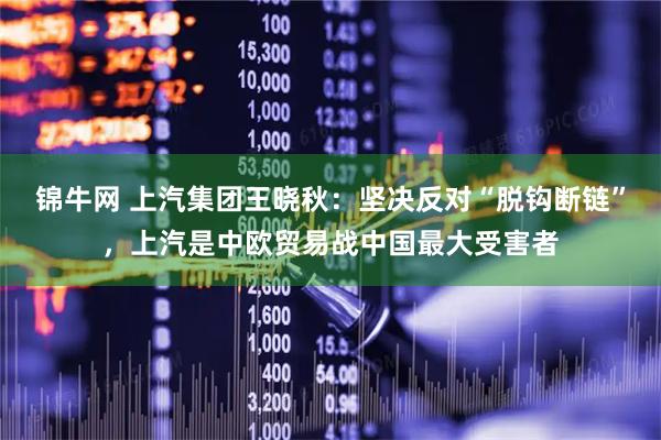 锦牛网 上汽集团王晓秋：坚决反对“脱钩断链”，上汽是中欧贸易战中国最大受害者