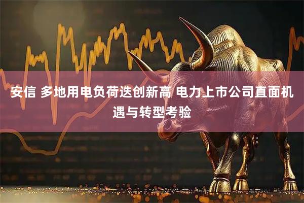 安信 多地用电负荷迭创新高 电力上市公司直面机遇与转型考验